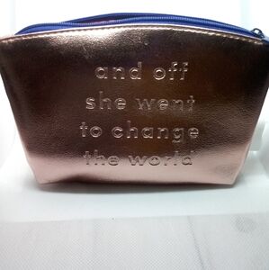 Bronze makeup cosmetic bag